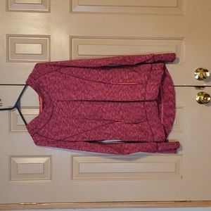 Pink Space-print Athletic Top/Hoodie